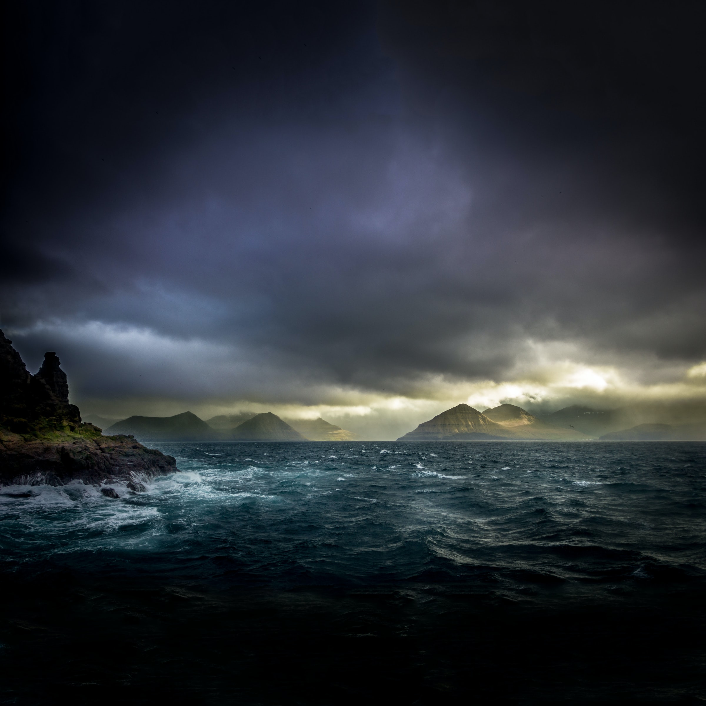 “Loch Ness Monster in the Rain at Night” by David Henson